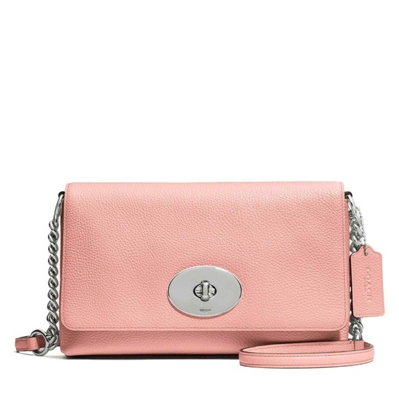 COACH CROSSTOWN Crossbody Blush Pink Polished Pebbled Leather 53083 NWT $195 - Picture 9 of 9
